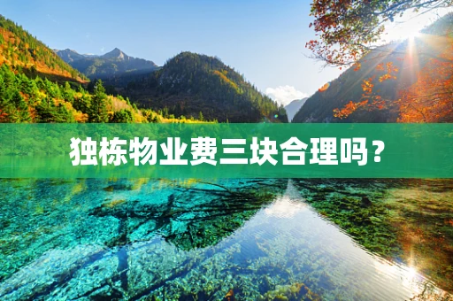 独栋物业费三块合理吗？
