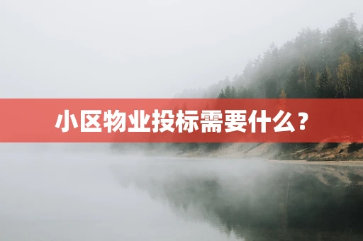 小区物业投标需要什么？