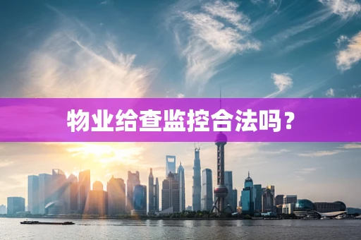 物业给查监控合法吗？