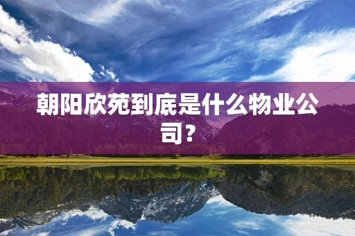 朝阳欣苑到底是什么物业公司？