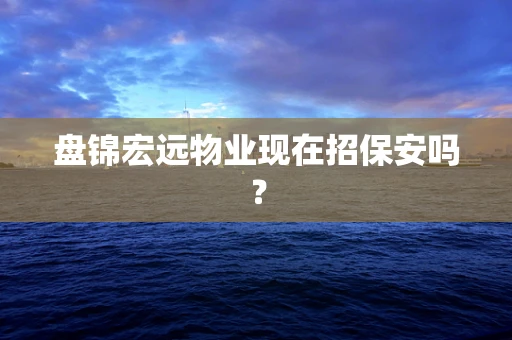 盘锦宏远物业现在招保安吗？