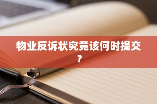 物业反诉状究竟该何时提交？