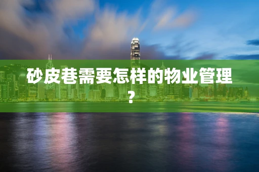 砂皮巷需要怎样的物业管理？