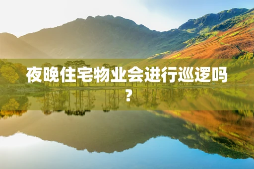 夜晚住宅物业会进行巡逻吗？