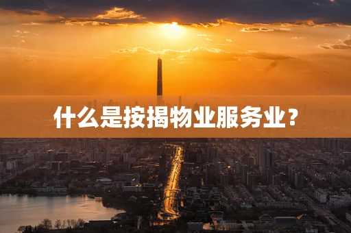 什么是按揭物业服务业？