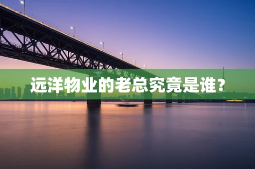 远洋物业的老总究竟是谁？