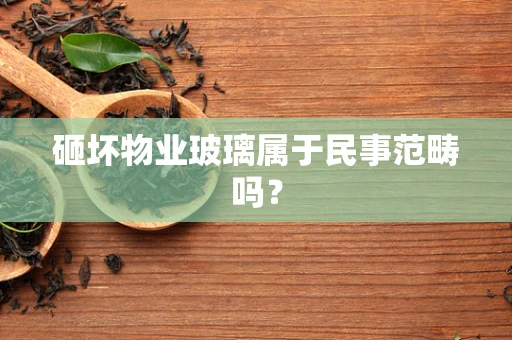 砸坏物业玻璃属于民事范畴吗？