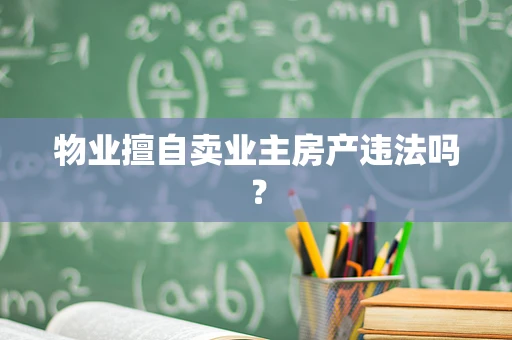 物业擅自卖业主房产违法吗？