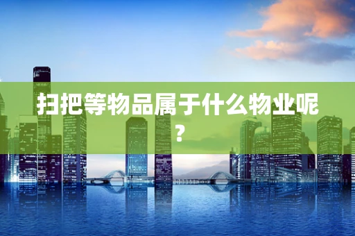 扫把等物品属于什么物业呢？