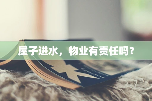 屋子进水，物业有责任吗？