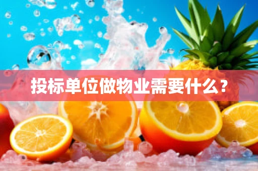 投标单位做物业需要什么？