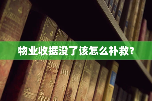物业收据没了该怎么补救？