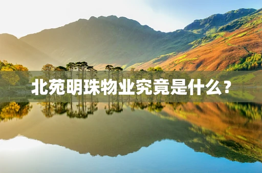 北苑明珠物业究竟是什么？
