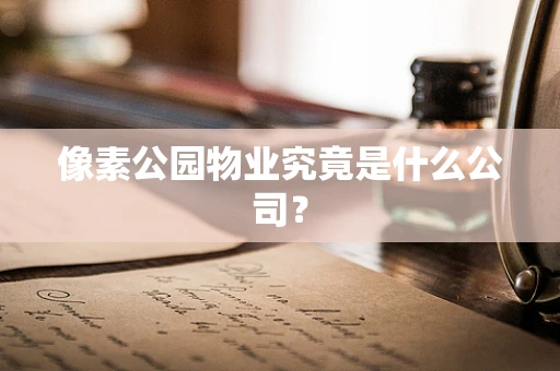 像素公园物业究竟是什么公司？