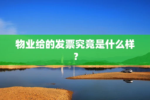 物业给的发票究竟是什么样？