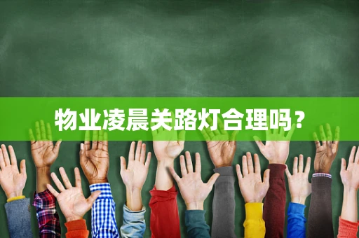 物业凌晨关路灯合理吗？