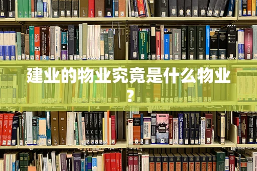 建业的物业究竟是什么物业？