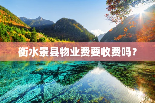 衡水景县物业费要收费吗？