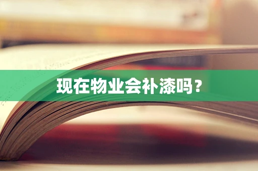 现在物业会补漆吗？