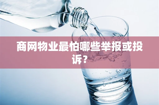 商网物业最怕哪些举报或投诉？
