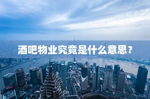 酒吧物业究竟是什么意思？